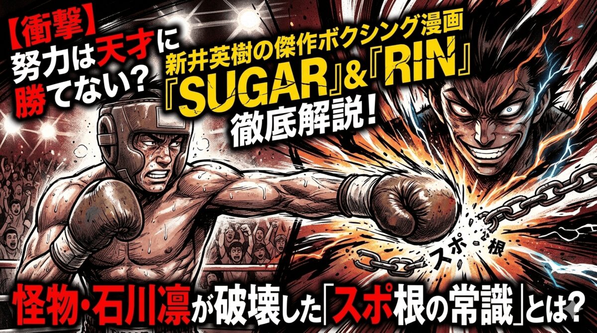 【衝撃】努力は天才に勝てない？新井英樹の傑作ボクシング漫画『SUGAR』＆『RIN』を徹底解説！怪物・石川凛が破壊した「スポ根の常識」とは？