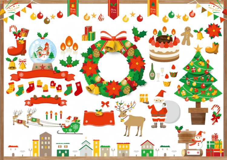 無料イラスト画像 最高のクリスマス 背景 イラストac