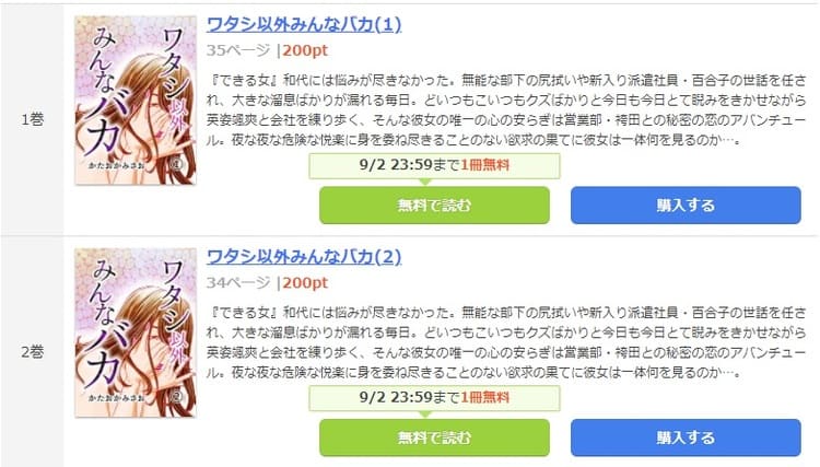 まんが王国-ワタシ以外みんなバカ割引