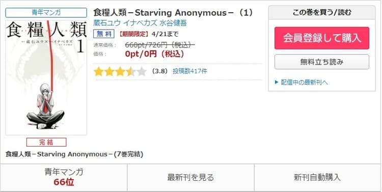 コミックシーモア-食糧人類-Starving Anonymous-