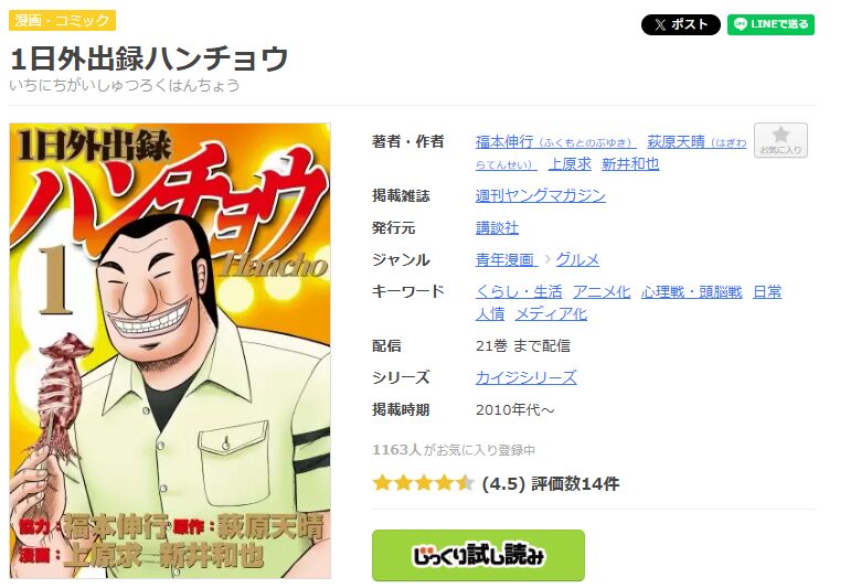 まんが王国-1日外出録ハンチョウ