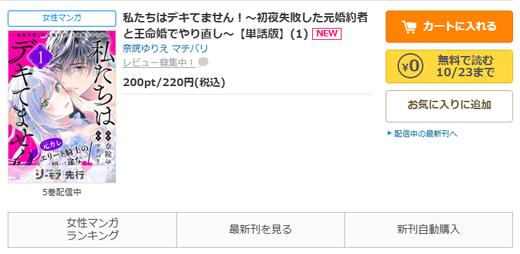 コミックシーモア-「私たちはデキてません!~初夜失敗した元婚約者と王命婚でやり直し~」無料